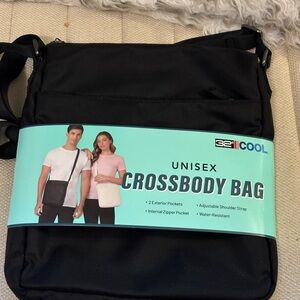 Black Unisex Crossbody Bag